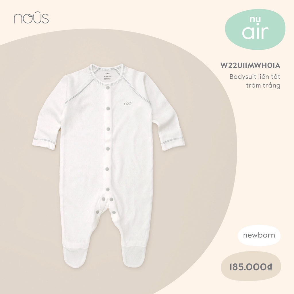 Bộ Bodysuit sơ sinh newborn Nous petit mềm mát, thấm hút tốt đủ màu - Nous Bình Dương - Bipbipstore