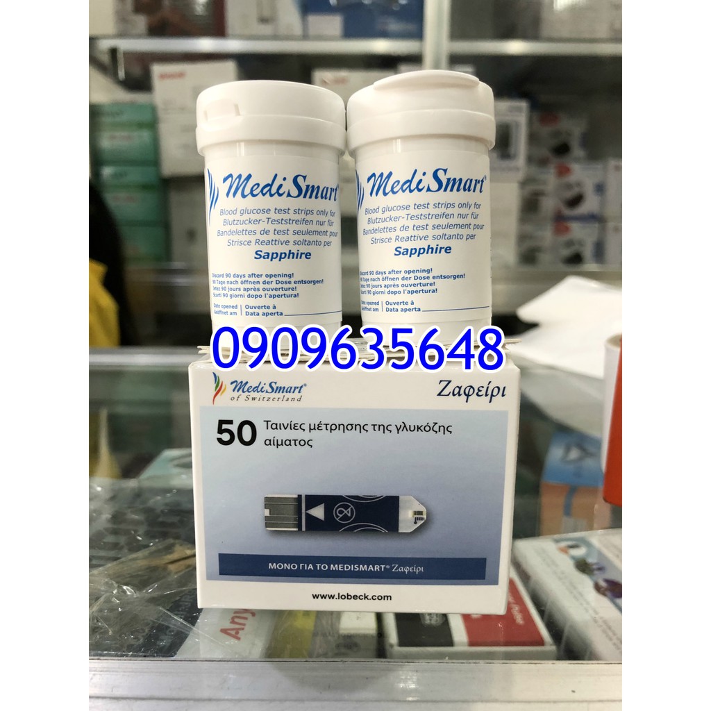 Que thử đường huyết Medismart Sapphire 50