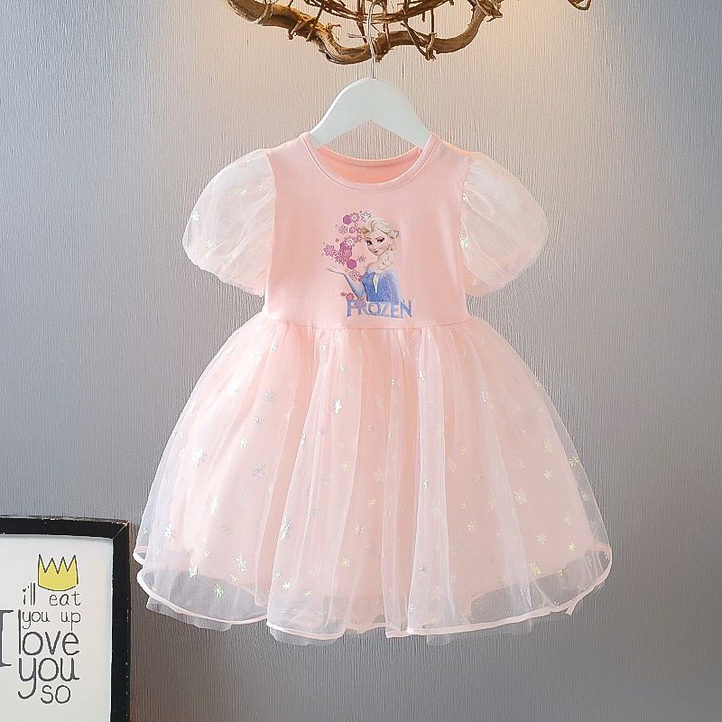 Đầm Công Chúa Elsa Xinh Xắn Cho Bé Gái