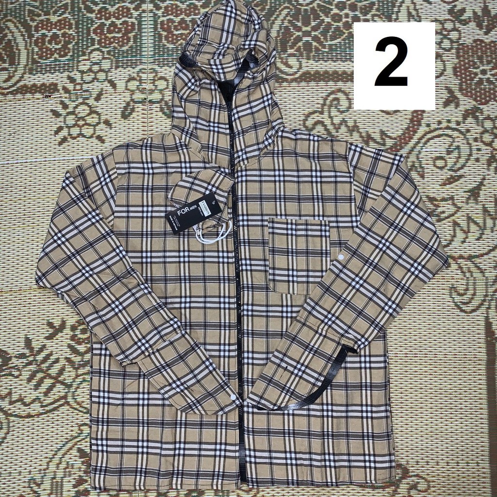 ❤ Áo Chống Nắng Nam Nữ Kẻ Caro 2 Mặt 2 Lớp Loại Dày Đẹp Kèm Khẩu Trang,Chất Liệu Kaki mềm,co giãn tốt | BigBuy360 - bigbuy360.vn