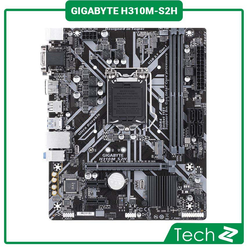 Mainboard GIGABYTE H310M S2H (Intel H310, Socket 1151, m-ATX, 2 khe RAM DDR4)