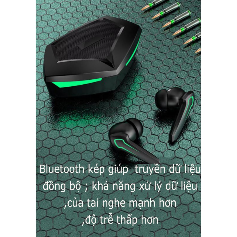 Tai nghe bluetooth 5.2 Gaming P30 dùng cho game thủ chơi game mobile,pc ,laptop âm thanh HIFI