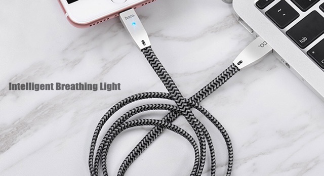 Cáp Sạc Nhanh 🔴FREESHIP🔴Dây Sạc Iphone Ipad Tự Ngắt Có Đèn LED Chính Hãng Hoco U11  BH 3 tháng 1 đổi 1