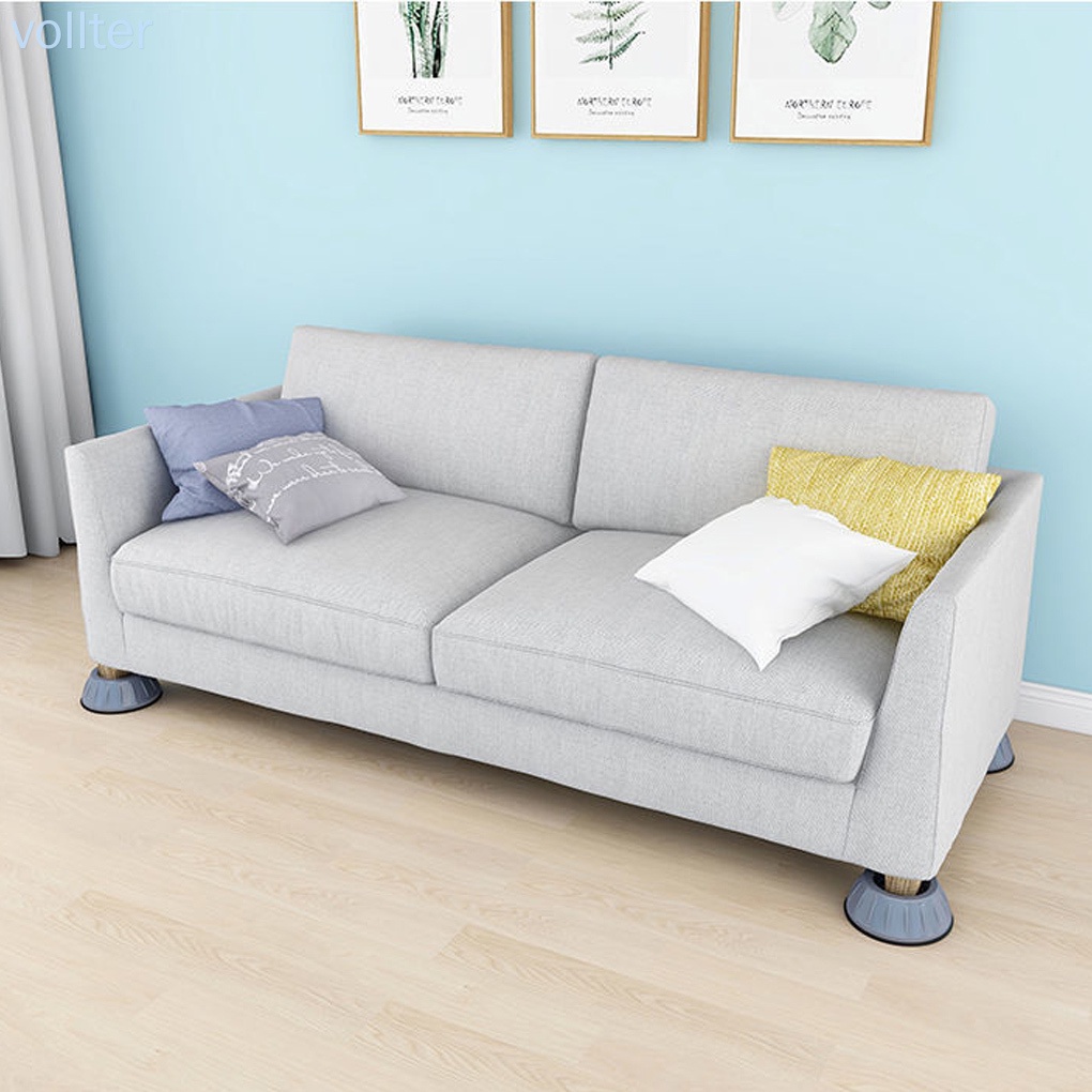 Set 4 miếng đệm nhựa lót chân tủ lạnh/ máy giặt chống rung trượt