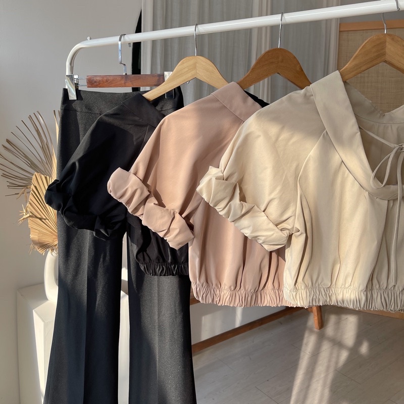Áo croptop bo thun dây , Peace House Clothing