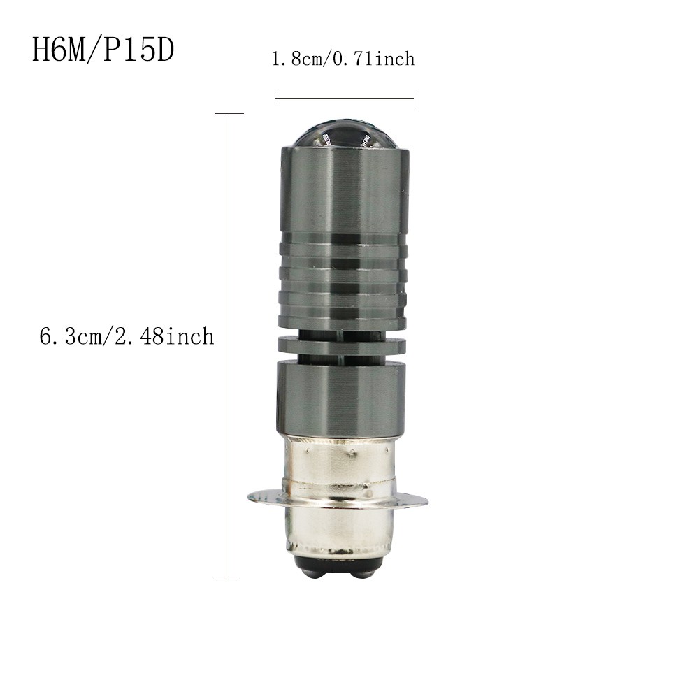 Bóng đèn pha led 12W màu trắng vàng H6 BA20D H4 12-80V