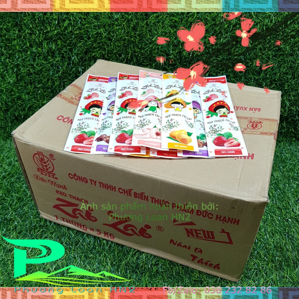 Kẹo thạch Zai Zai thanh dài cân rời thùng 5kg