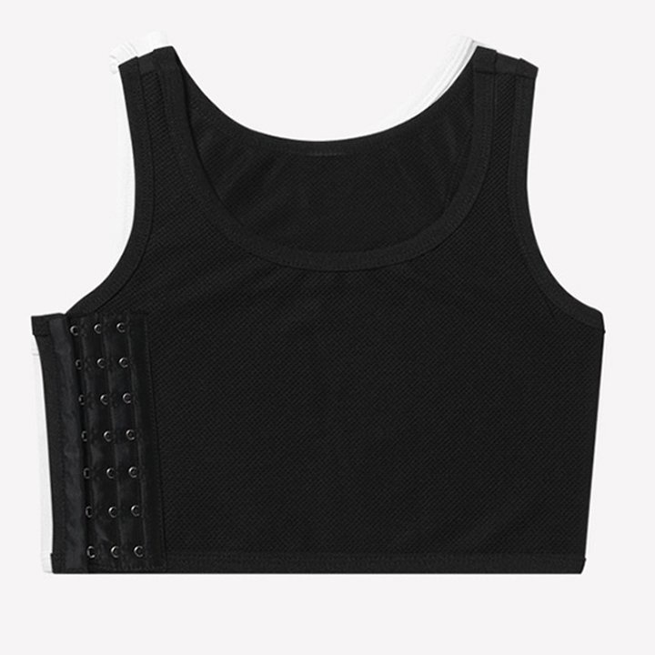 Áo nịt ngực tomboy loại ngắn móc gài có miếng lót trước ngực co giãn thoải mái