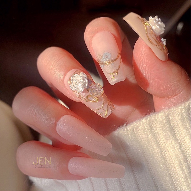 Charm nhựa hoa trà-charm hoa hồng set 10 hoa