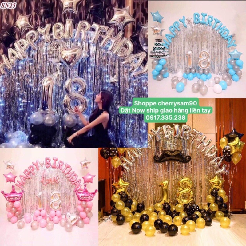Bóng Sinh Nhật Phối Đủ Kiểu Màu Siêu Sang Cho Người Lớn🥳