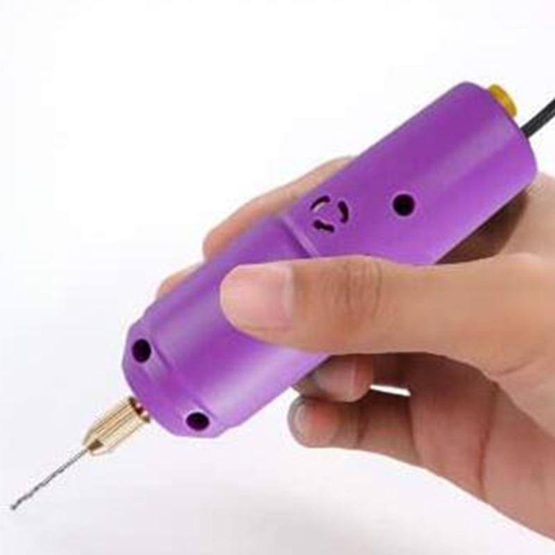 Máy Khoan Điện Cầm Tay DC 5V Cổng USB Kèm 3 Mũi Khoan Xoắn Bits