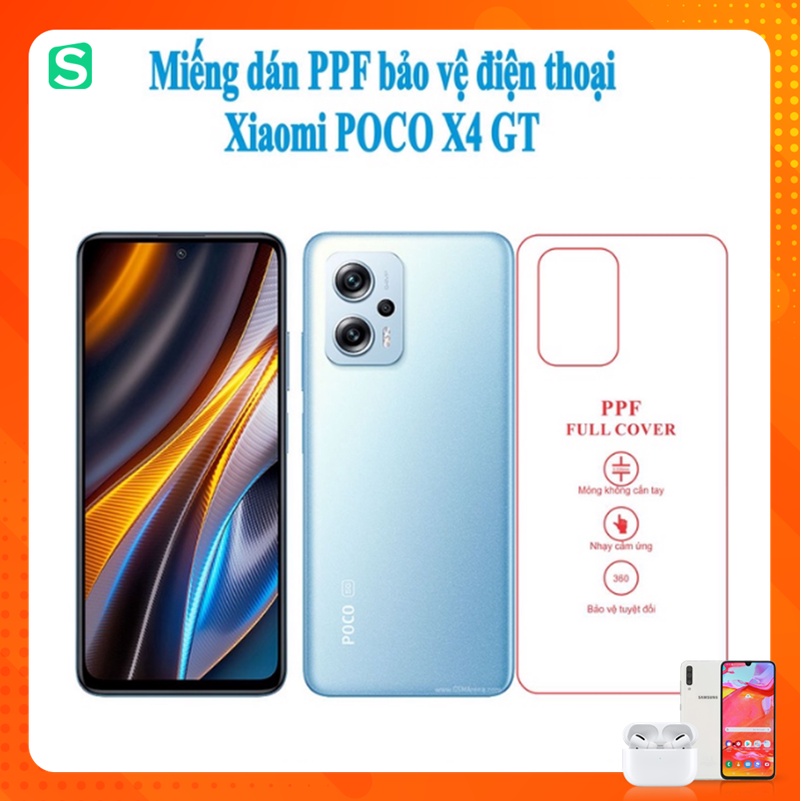 Miếng dán trong PPF mặt sau POCO X4 GT X4 PRO X3 GT NOTE 11T PRO 5G trong suốt ánh cầu vồng chống va đập chống trầy xước