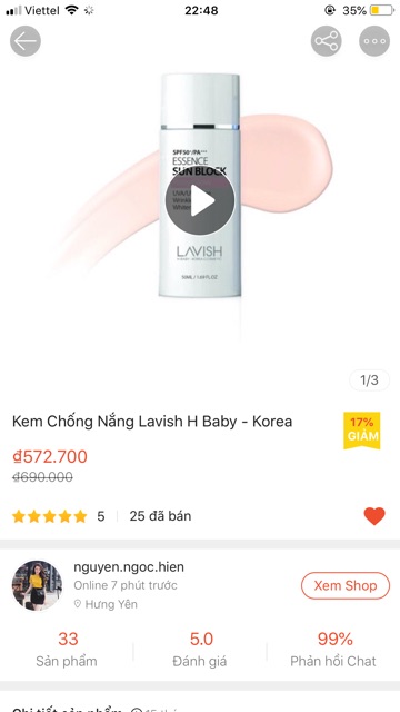 [ HÀNG CHÍNH HÃNG ] Kem Chống Nắng Dưỡng Trắng Da - Make up Lavish H Baby - Date 2024 | BigBuy360 - bigbuy360.vn