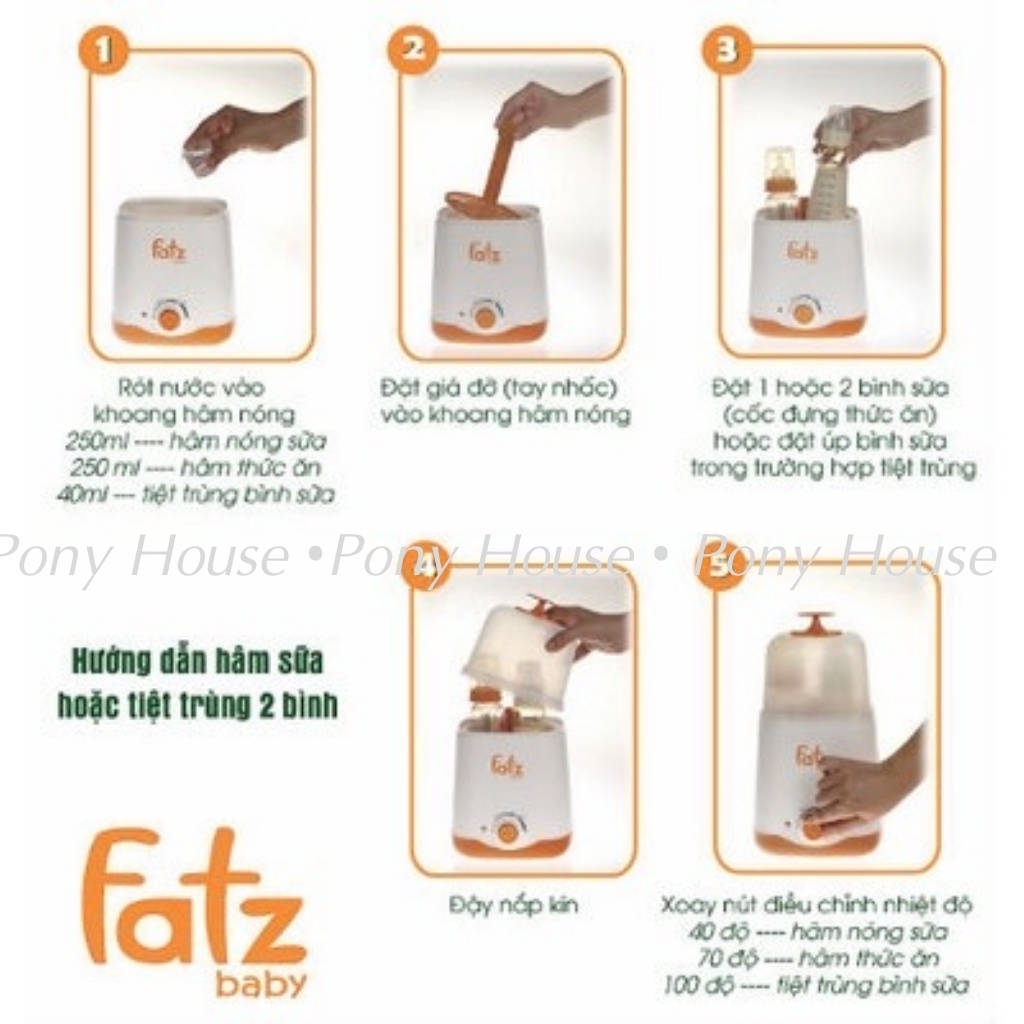 Máy Hâm Sữa Tiệt Trùng Đôi FATZ BABY 2in1 - Máy Hâm Sữa Điện 2 Bình Cổ Rộng FB3012SL Chính Hãng Bảo Hành 12 Tháng