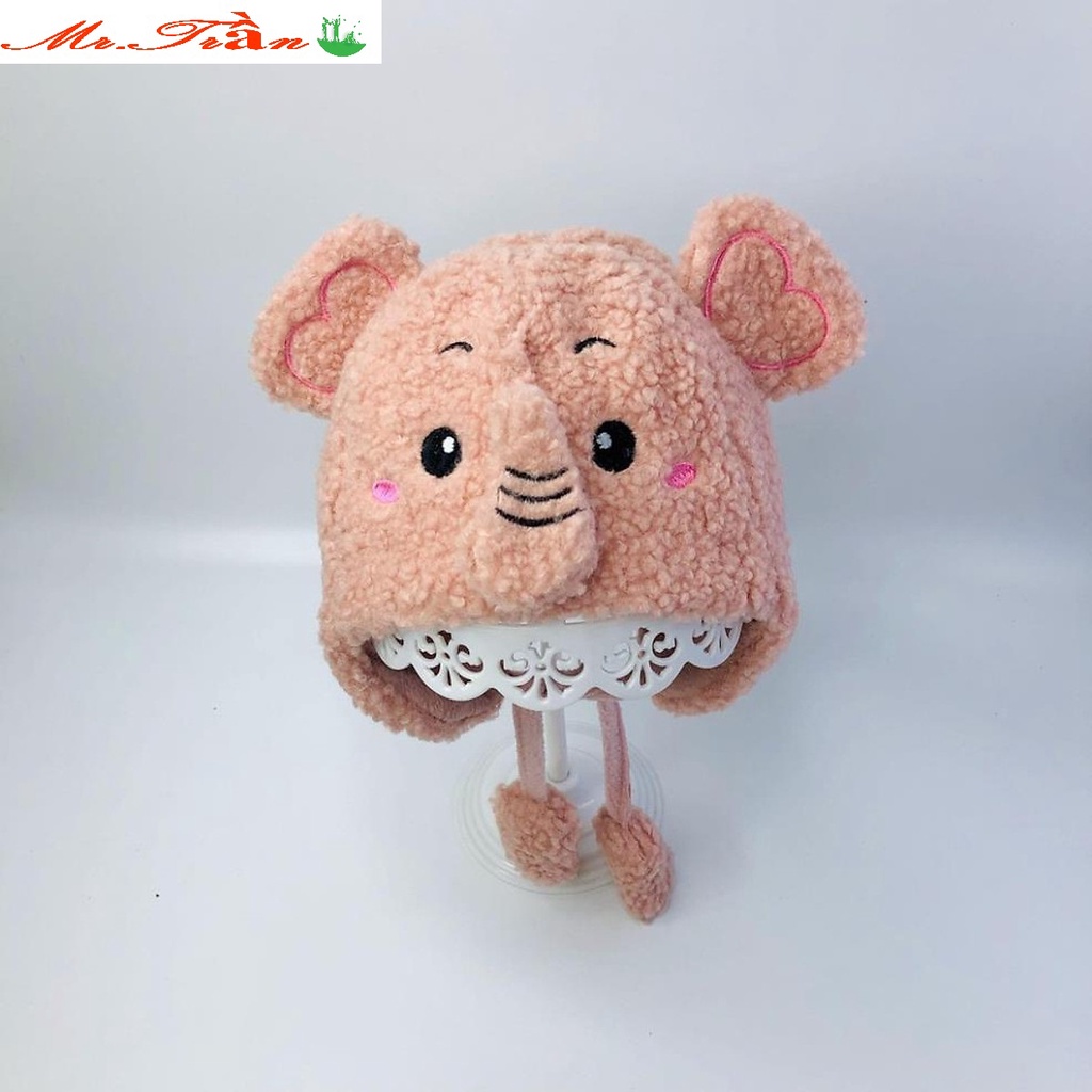Mũ len cho bé ấm áp mùa đông mẫu Voi