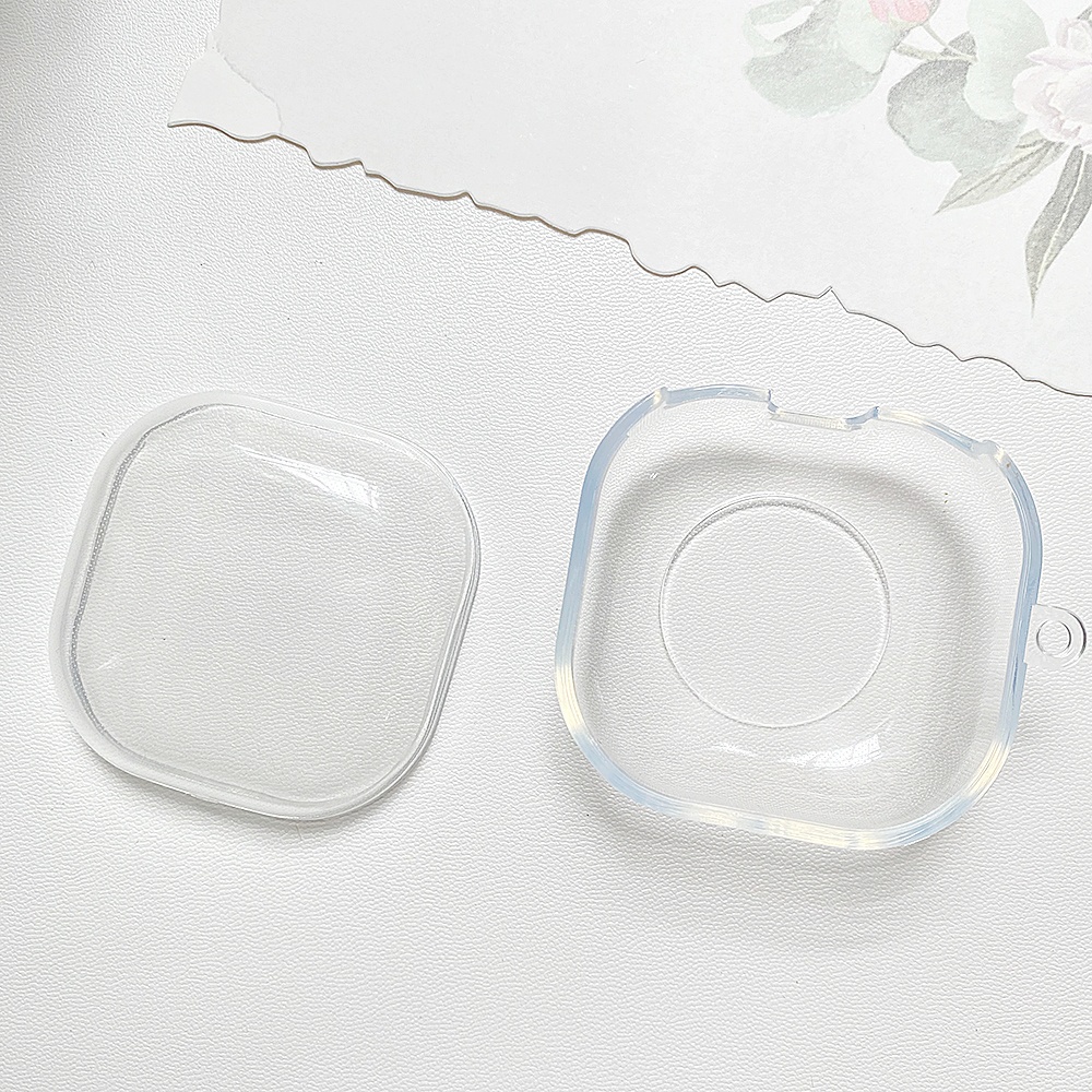 Vỏ Bảo Vệ Hộp Sạc Tai Nghe Baseus WM01 / WM02 Bằng Silicon TPU Trong Suốt Chất Lượng Cao Kèm Móc Khóa