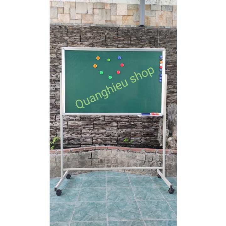 BẢNG TỪ XANH DI ĐỘNG VIẾT PHẤN KÍCH THƯỚC 90 x 120cm TẶNG KÈM NAM CHÂM, LAU BẢNG