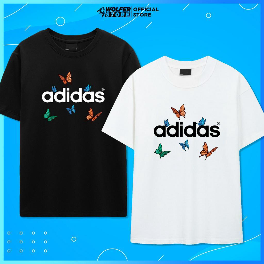 Áo Thun Adidas Logo Butterfly Áo Phông Adidas Nam Nữ Cổ Tròn Unisex Form Basic Cotton Co Giãn Cao Cấp - Wolfer Store