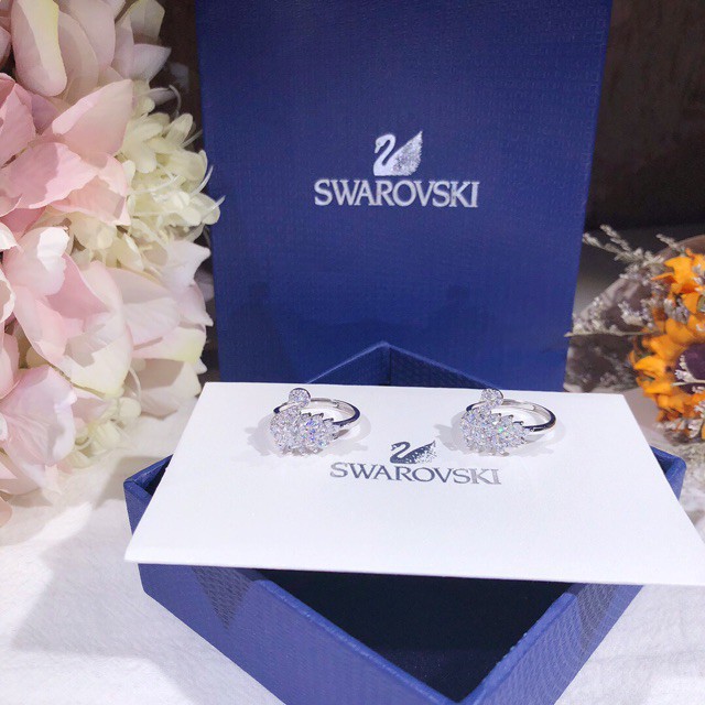 SWAROVSKI Nhẫn Bạc S925 Hình Thiên Nga Sang Trọng Cho Nữ