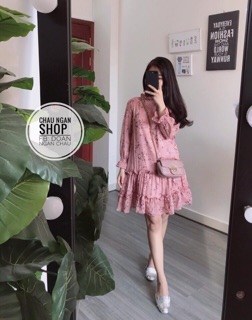 Đầm voan hoa