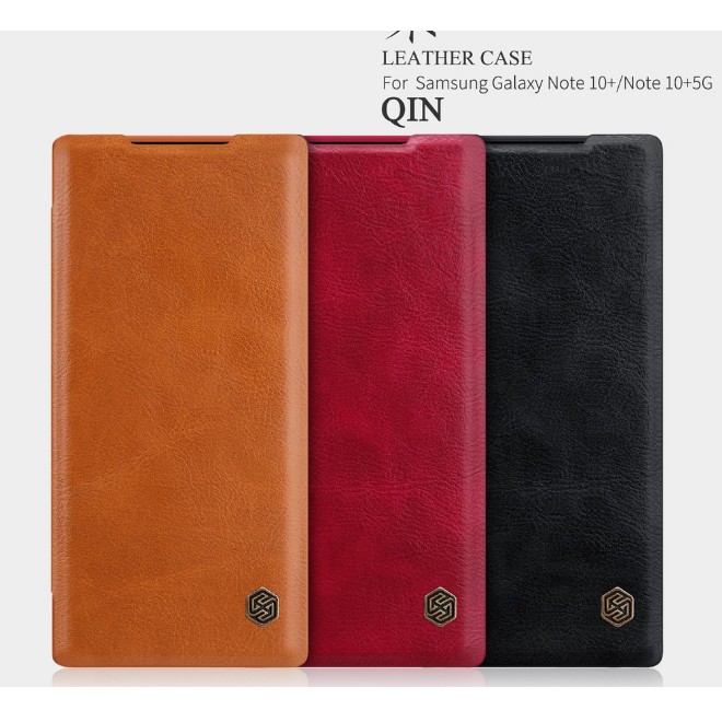 Bao da Samsung Galaxy Note 10/ Note 10 Plus hiệu Nillkin Qin
