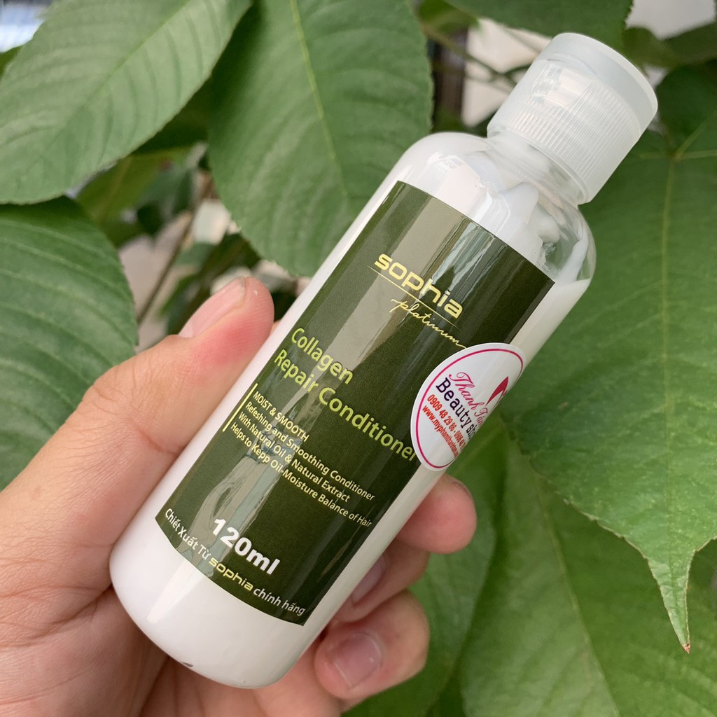 Cặp gội xả phục hồi tóc hư tổn Sophia Collagen Platinum 500mlx2 ( Hàn Quốc)