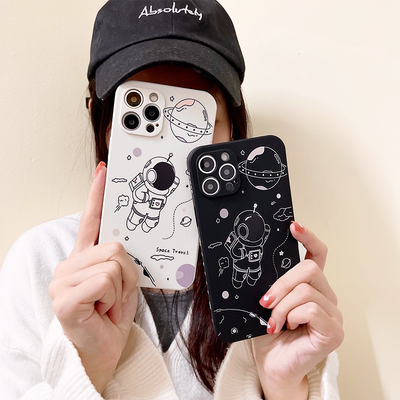 Side Pattern Cartoon Luffy Astronaut Phone Case For iPhone 6 6s 6 Plus 6s Plus iPhone 7 8 7 Plus 8 Plus Soft Protective Cover For iPhone X XS XS Max iPhone 11 Pro Max