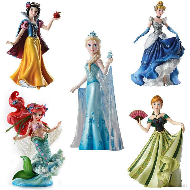 DISNEY Mô Hình Nhân Vật Công Chúa Elsa Anna Bạch Tuyết Jasmine Rapunzel Cinderella Trang Trí Nội Thất Cho Trẻ Em