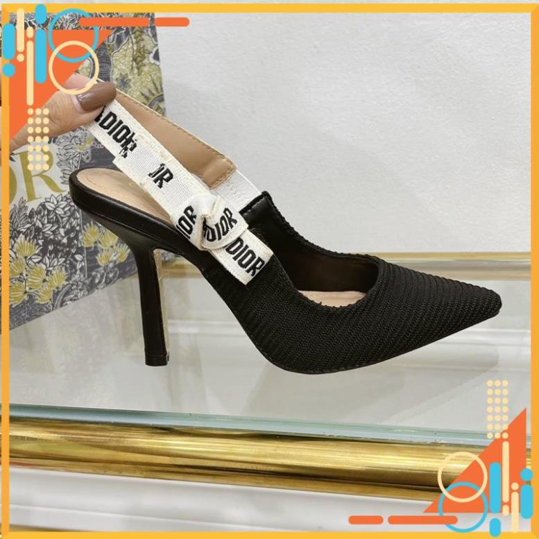 Guốc nữ, giày cao gót dior đen 10p fullbox,bill, túi giấy
