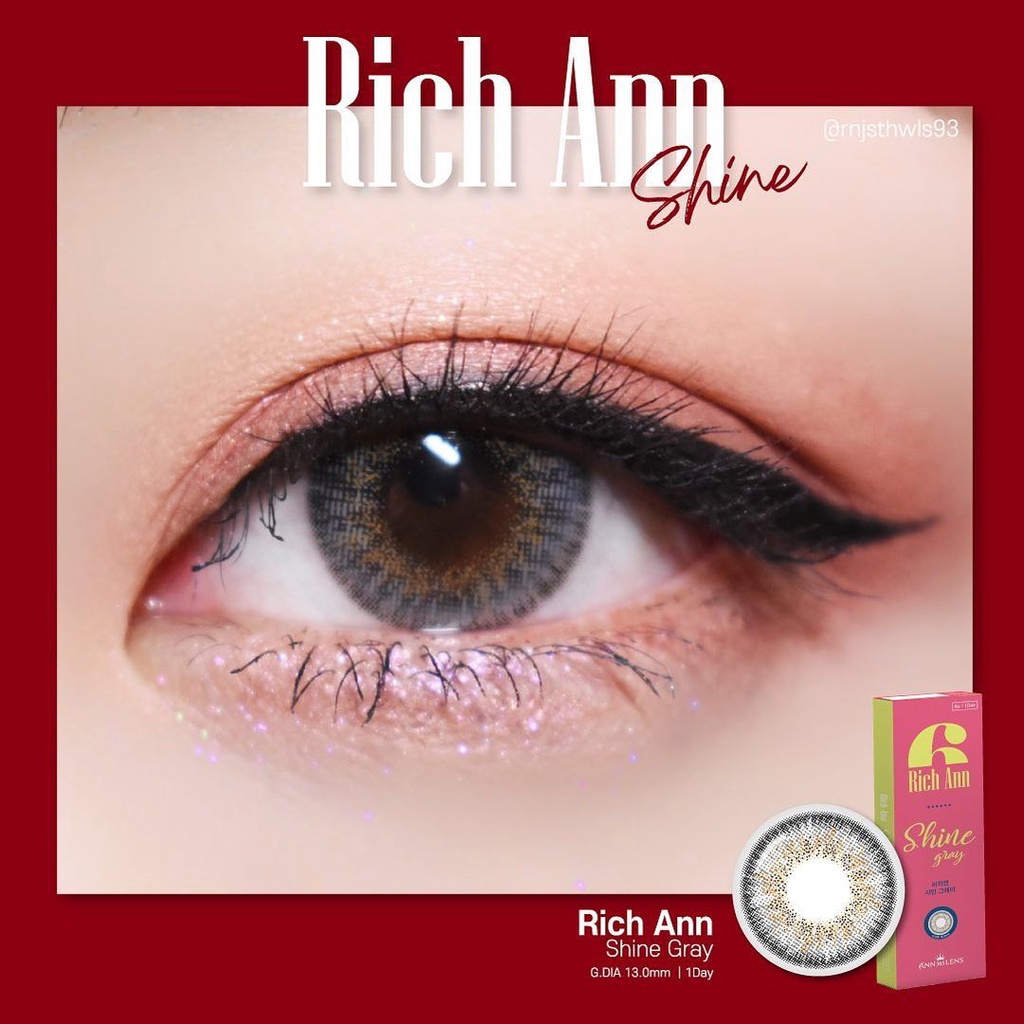 Lens Hàn 1 ngày Ann Shine Gray có độ từ 0-6 độ