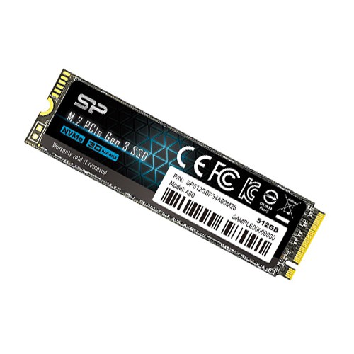 Ổ cứng gắn trong Silicon Power SP A60 M.2 2280 Gen 3x4 NVMe/Pcle 512GB SSD - Hàng chính hãng