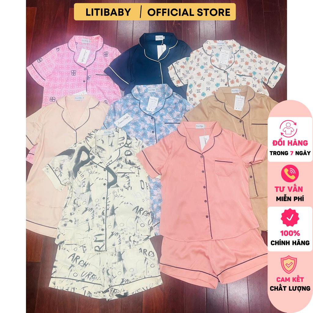 Bộ Pijama lụa Emma quần đùi LITIBABY