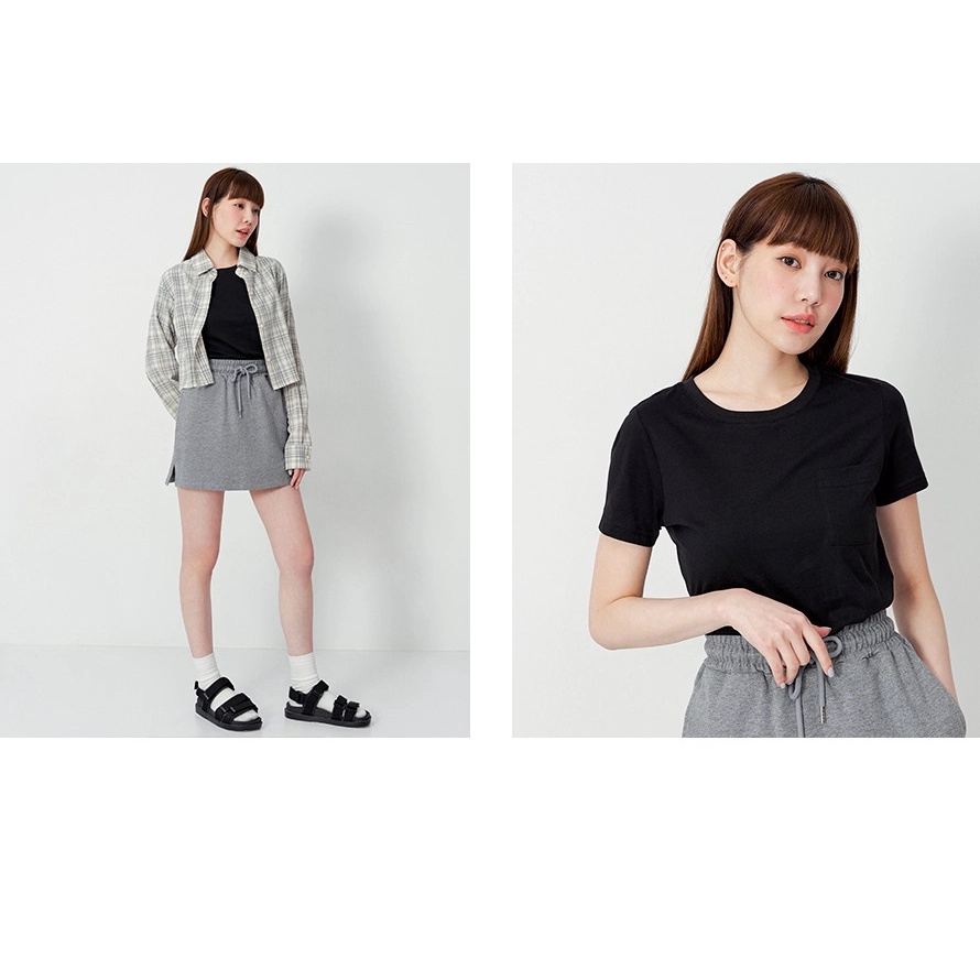 Ao thun cổ tròn túi cotton xuất khẩu
