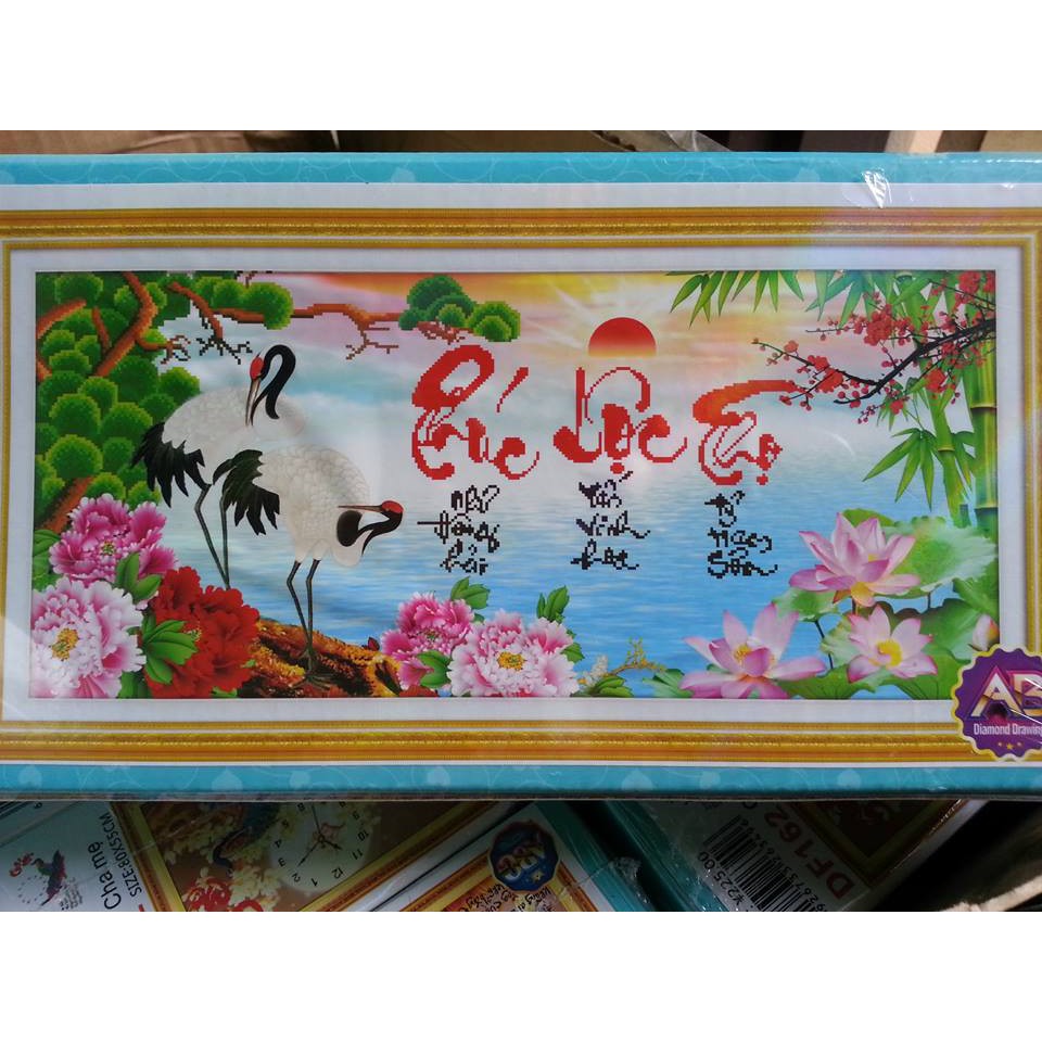 Tranh đính đá phúc lộc thọ DF022