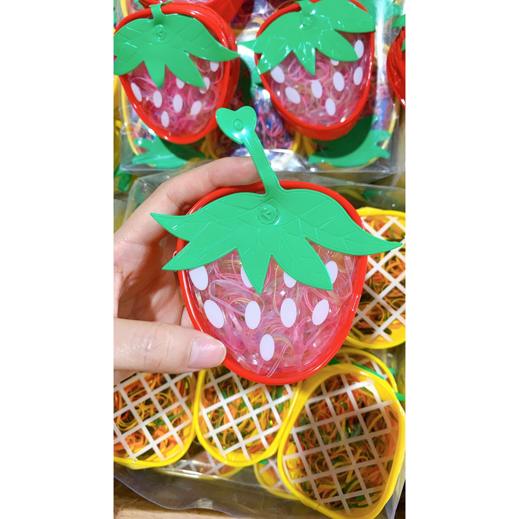 COMBO 2 GÓI CHUN TÓC CHO BÉ KÈM TÚI ĐỰNG HOA QUẢ SIÊU XINH