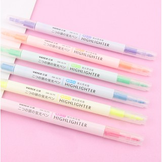 SET Bút Highlighter Vience 2 đầu (6 cây)