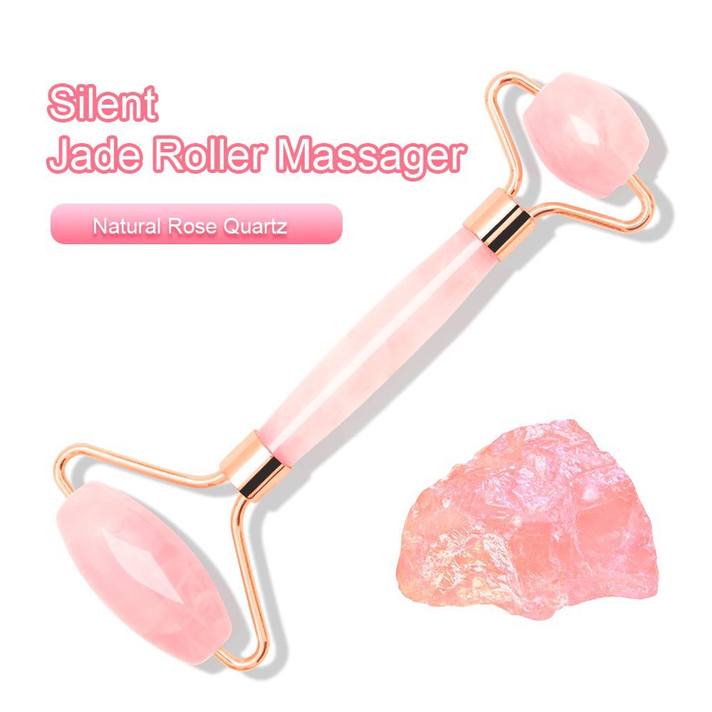 Thanh lăn massage mặt bằng đá T/Anh hồng tự nhiên Rose Quartz