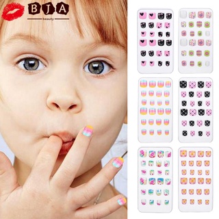 [Hàng mới về] Set 24 móng tay giả thiết kế xinh xắn dành cho trẻ em