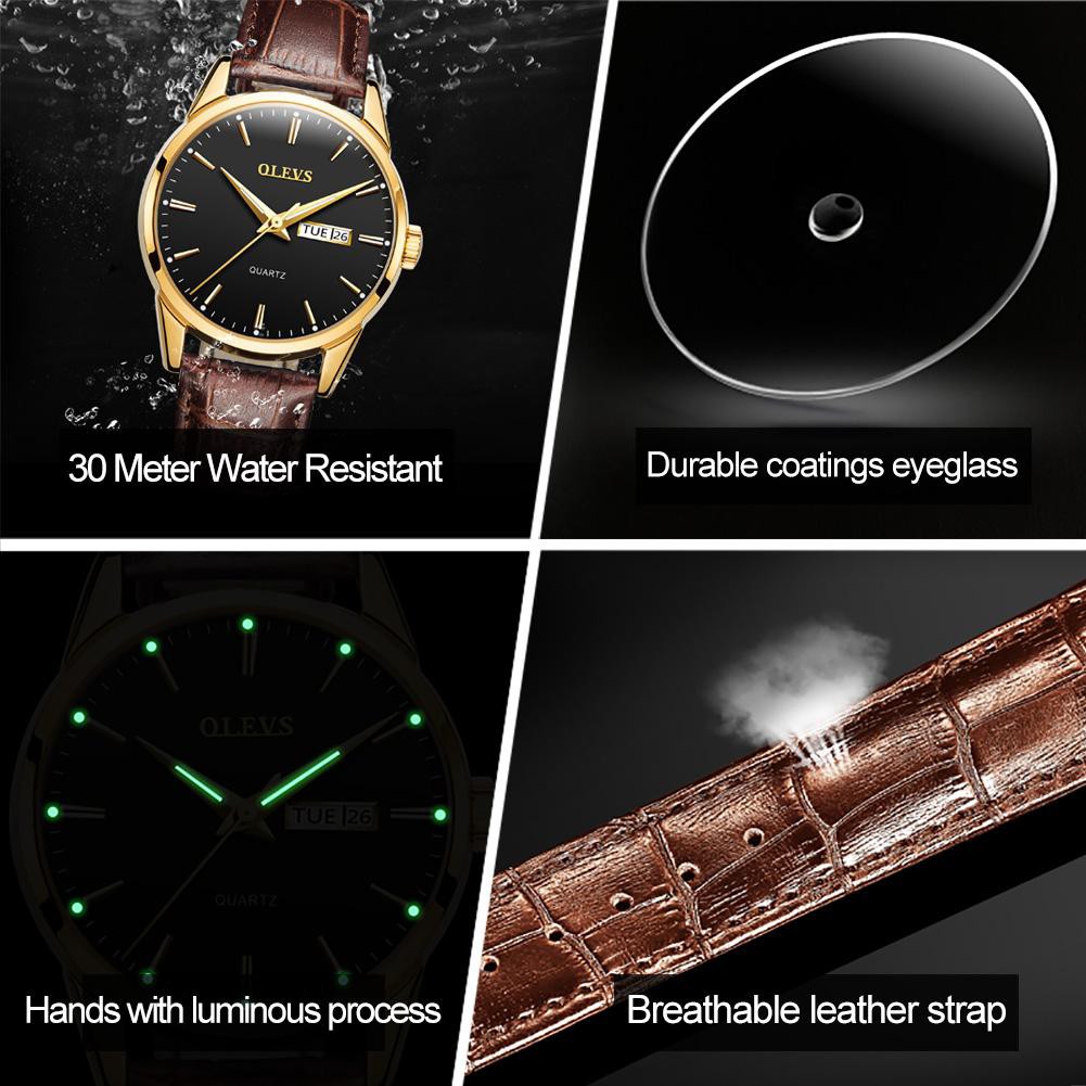 Đồng Hồ Nam dây da thời trang Cao Cấp OLEVS | BigBuy360 - bigbuy360.vn