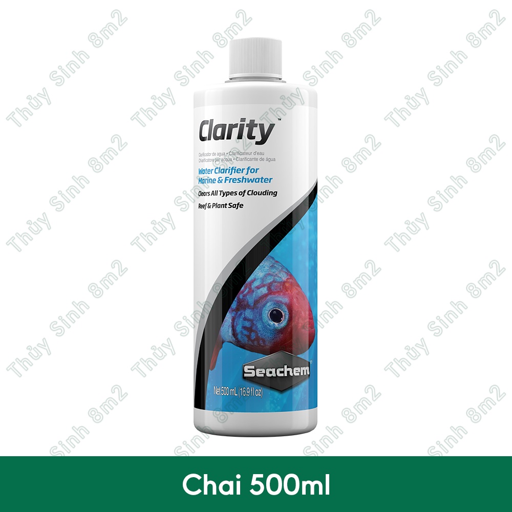 Seachem Clarity Khử Màu Lũa, Làm Trong Nước Hồ Thủy Sinh, Hồ Cá Biển - 8m2