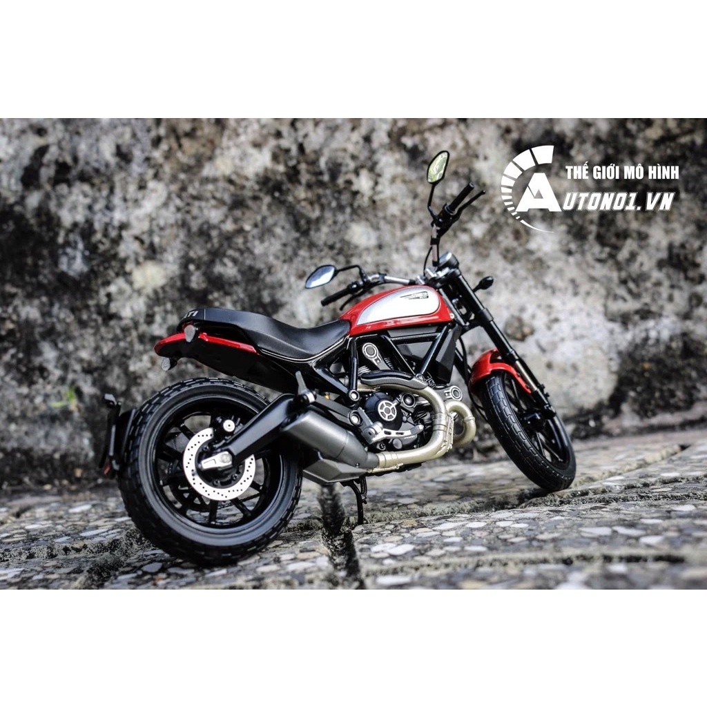 Mô hình xe cao cấp Ducati Scrambler Classic 803cc 2015 Red 1:12 Tsm Model 7260