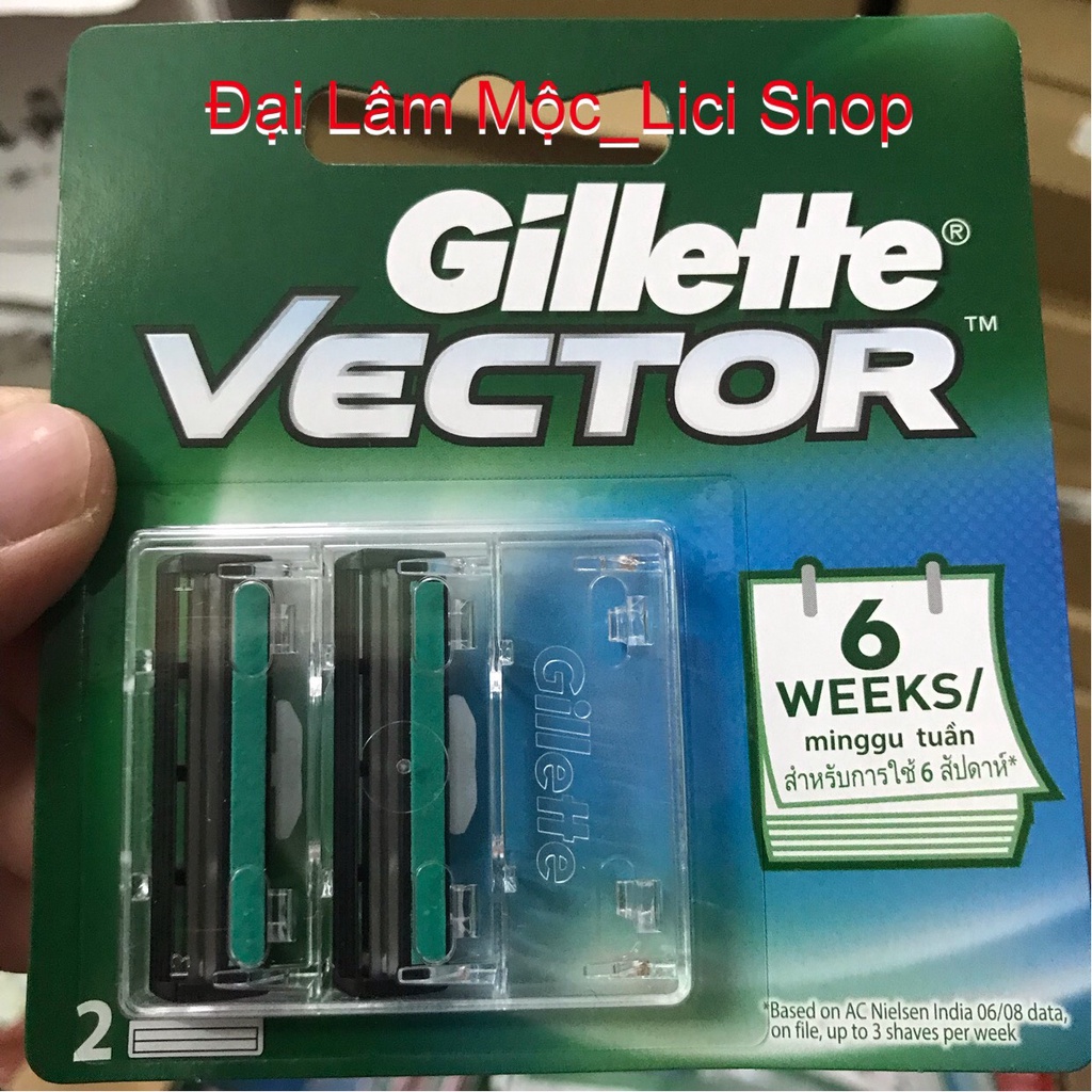 Lưỡi cạo râu Gillette Vector +4 và +2