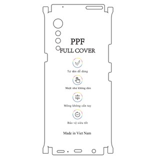 2 Dán dẻo PPF LG Velvet (Snap 845) mặt sau full viền