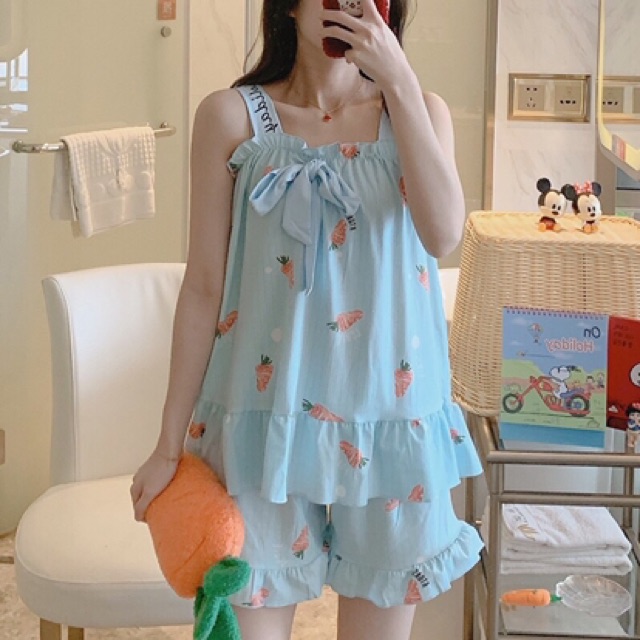 66HOAN15K21H_Hoàn 15k đơn 99k_Bộ Ngủ Đẹp FREESHIP Bộ Ngủ Áo 2 dây cute Siêu Đẹp Siêu Rẻ Hot Hit AN10