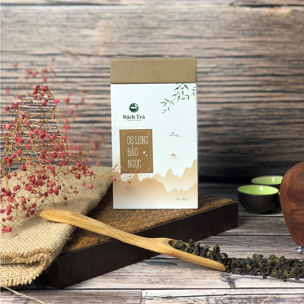 Oolong Bảo Ngọc - Trà ô long tứ quý hảo hạng lên men bán phần - 80g