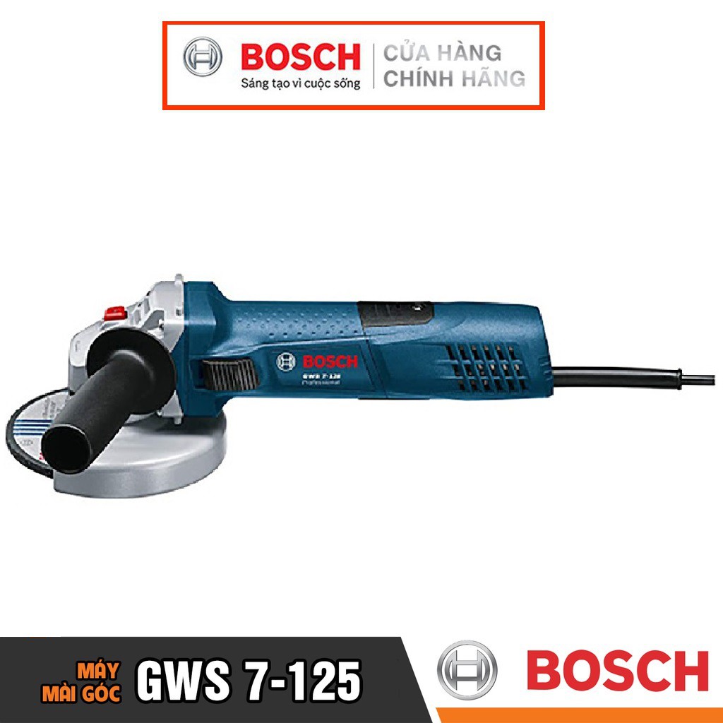 [CHÍNH HÃNG] Máy Mài Góc Bosch GWS 7-125 (125MM-720W) Giá Đại Lý Cấp 1, Bảo Hành Tại Các TTBH Toàn Quốc