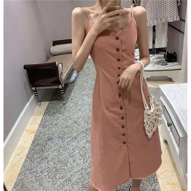 Váy nữ, đầm nữ hai dây, phong cách Hàn Quốc, trẻ trung năng động cá tinh Ngão Clothing, chất liệu mát mẻ, thoải mái | BigBuy360 - bigbuy360.vn