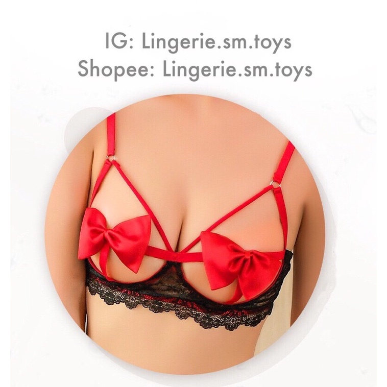 Set Nội Y Nơ Đỏ Lộ Ngực - Quần Lọt Khe Dây Ngọc Tra.i Gợi Cảm • Đồ Lót Mặc Nhà quyến Rũ • Cosplay Sexy • MY9909 | BigBuy360 - bigbuy360.vn