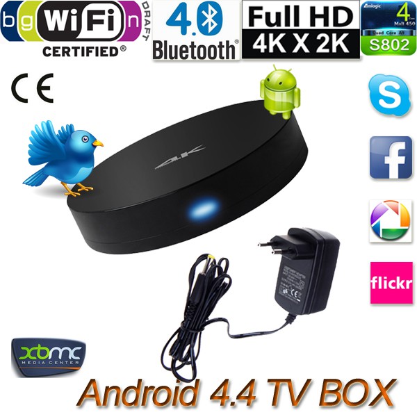 Hộp Android Tivi Box Measy B4A Ram 2G bộ nhớ 8G Android 4.4.2 kitkat