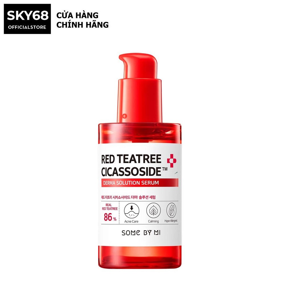 Tinh Chất Làm Dịu Da Mụn, Nhạy Cảm Chiết Xuất Tràm Trà Đỏ Some By Mi Red Teatree Cicassoside Derma Solution Serum 50ml